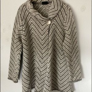 grey zigzag mary frances shawl jacket